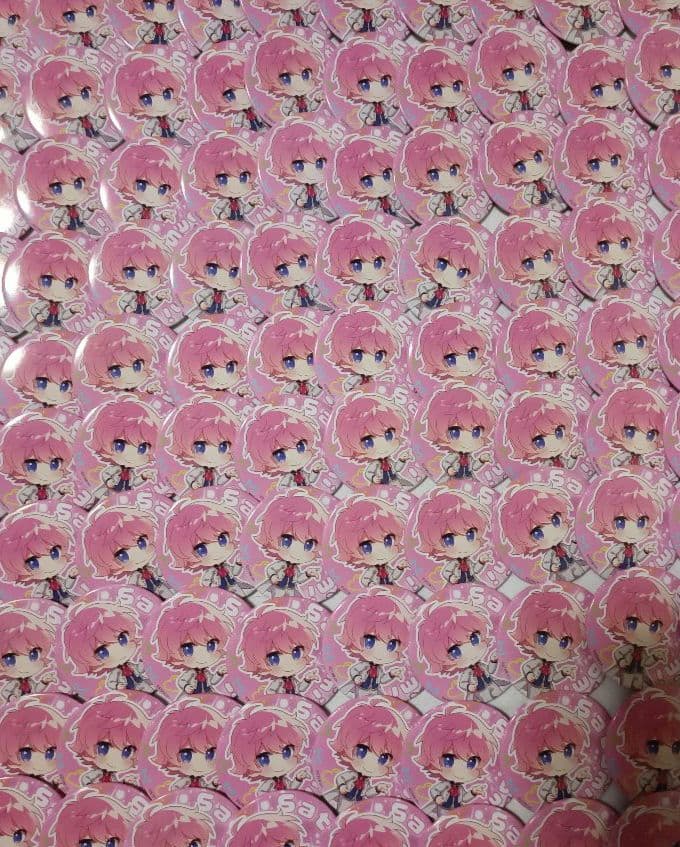 すとぷり　さとみ　缶バッチ　2021　newyear デフォ　にゅーいやー