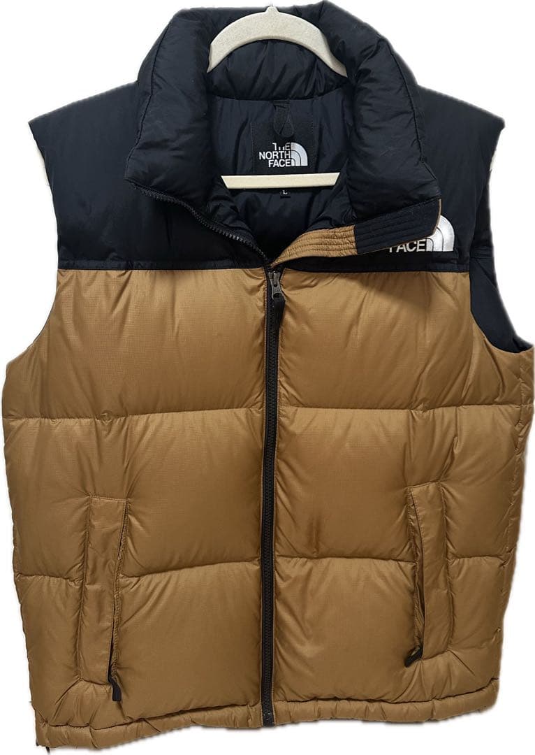 THE NORTH FACE ダウンベスト 黒/茶色
