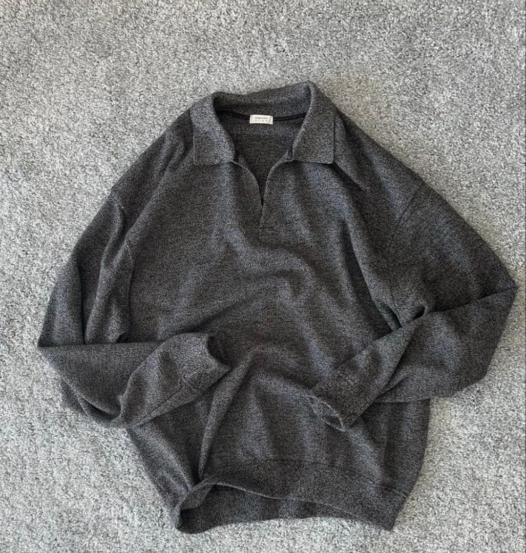 トップス crepuscule Co/wo moss stitch skipper