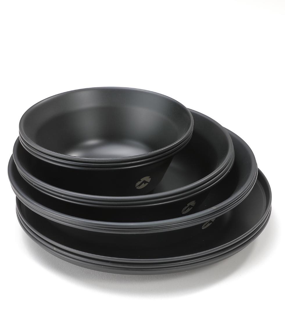 テーブルウェア キャンプ プレート ステンレス 食器 セット帆布ケー ス付き