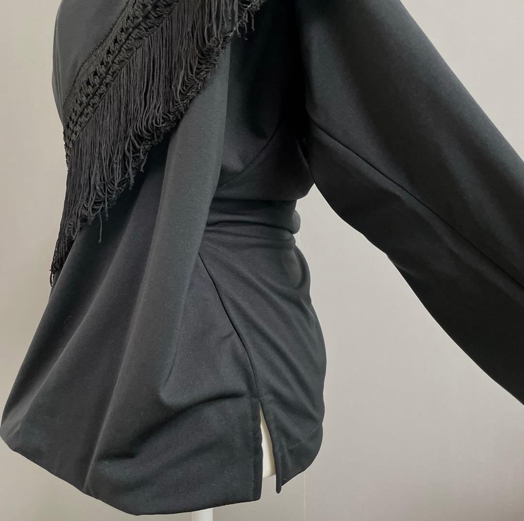 LUNA MATTINO ブラック フリンジショール