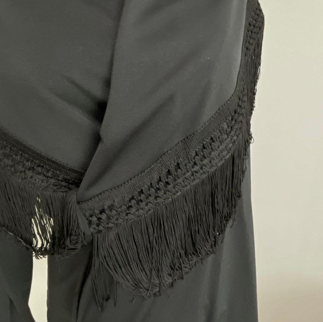 LUNA MATTINO ブラック フリンジショール
