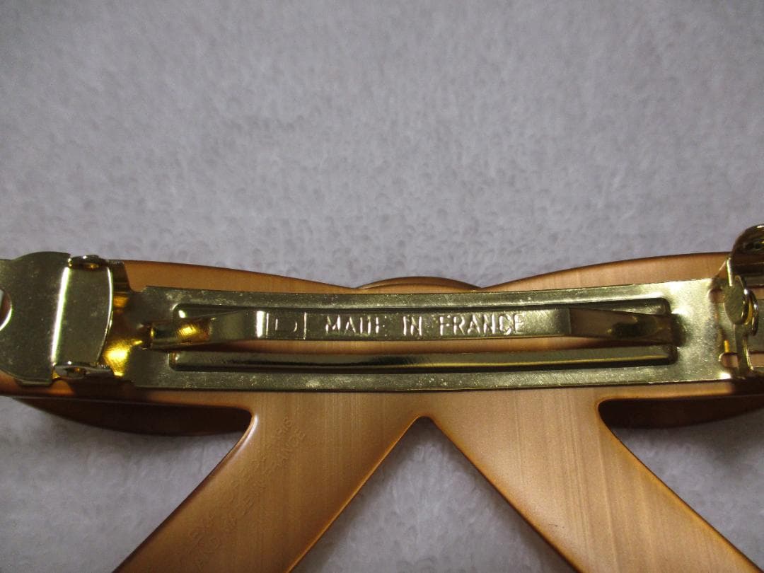 お値下げ不可　未使用自宅保管　アレクサンドルドゥパリ　リボンバレッタ　赤茶