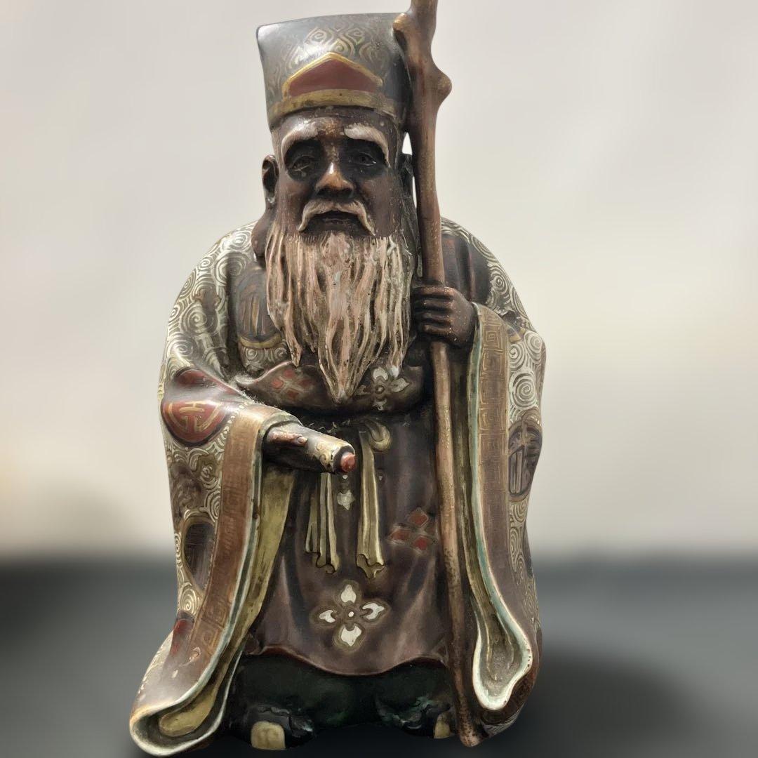 (2-50)九谷焼寿老人像約28cm