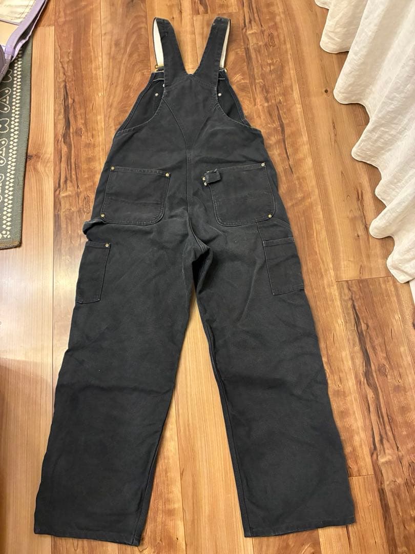 雰囲気抜群！Carhartt オーバーオール　BLACK 34×30