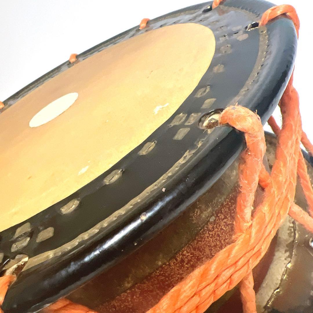 締め太鼓　和太鼓 34.5cm×16cm 蒔絵　打楽器　鼓面良好　金彩