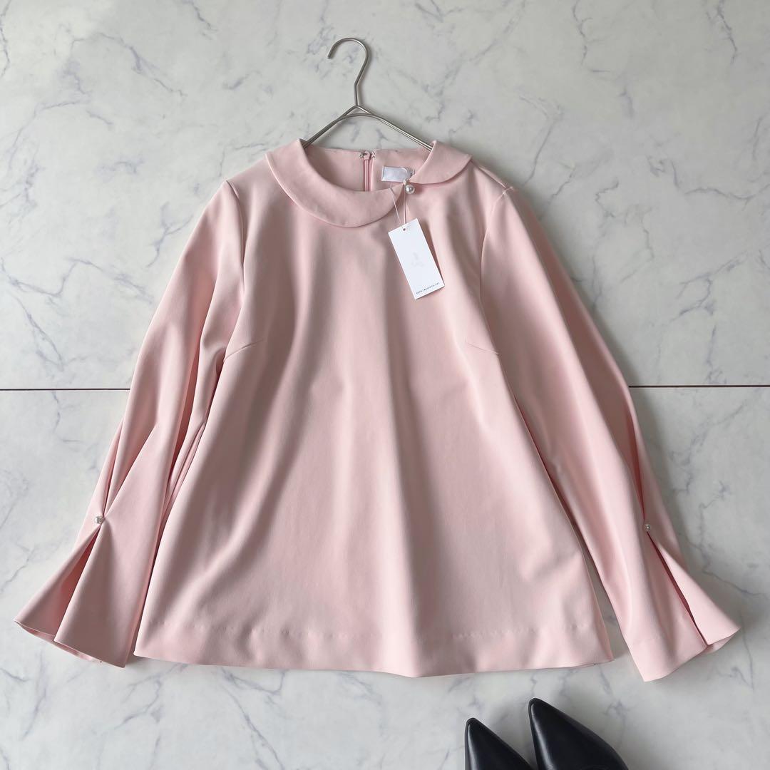 よこよこ【新品】SONO ソーノ パールボタン 丸襟 長袖ブラウス