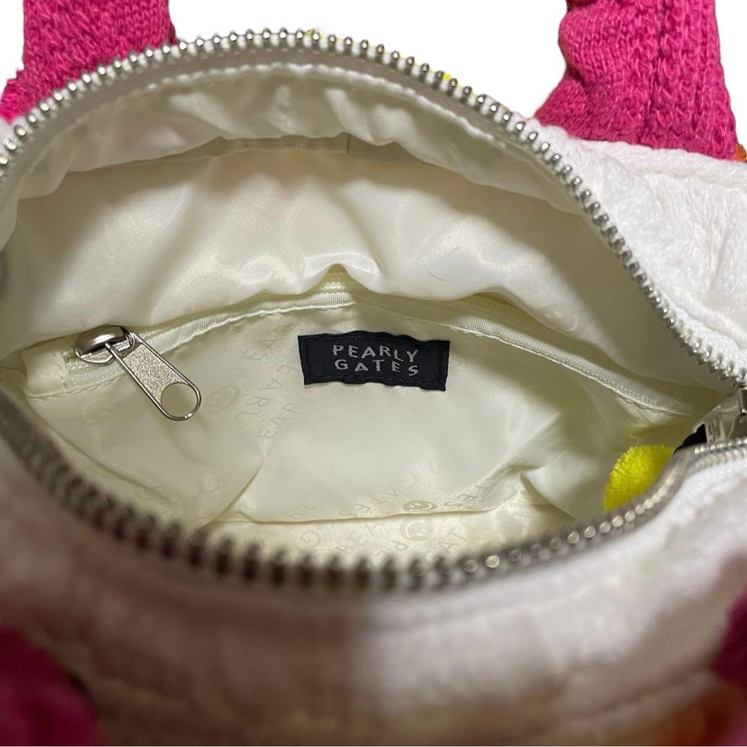 新品 PEARLY GATES PG ケーブルニット カートバッグ ホワイト