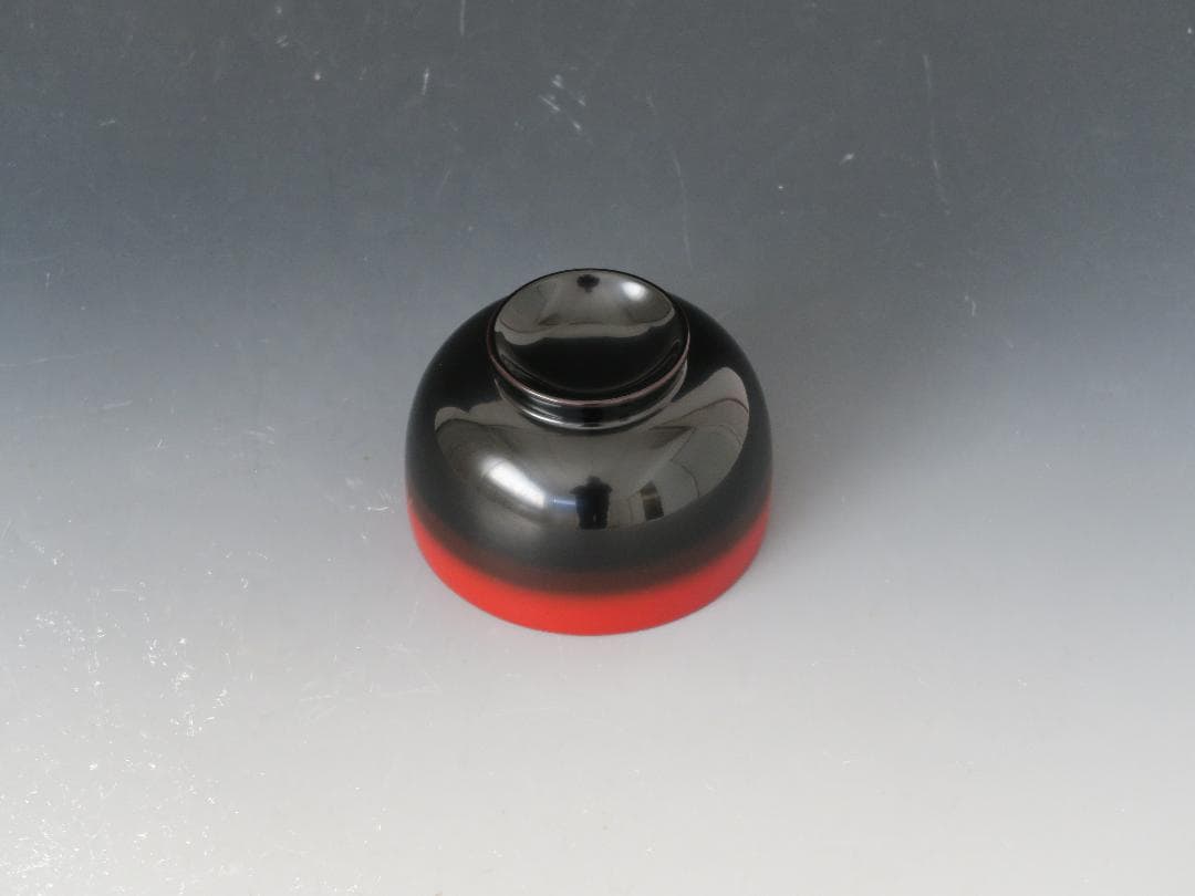 【輪島塗】ぼかし塗 汁椀 内朱塗 一客 天然木 共箱