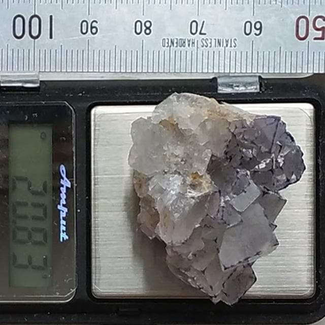 20.83g　縁取りフローライト　キューブタイプ　鉱物標本　フローライト