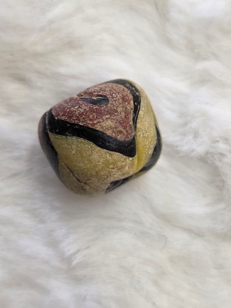 015蜻蛉玉　 古いアートピース 赤黒黄