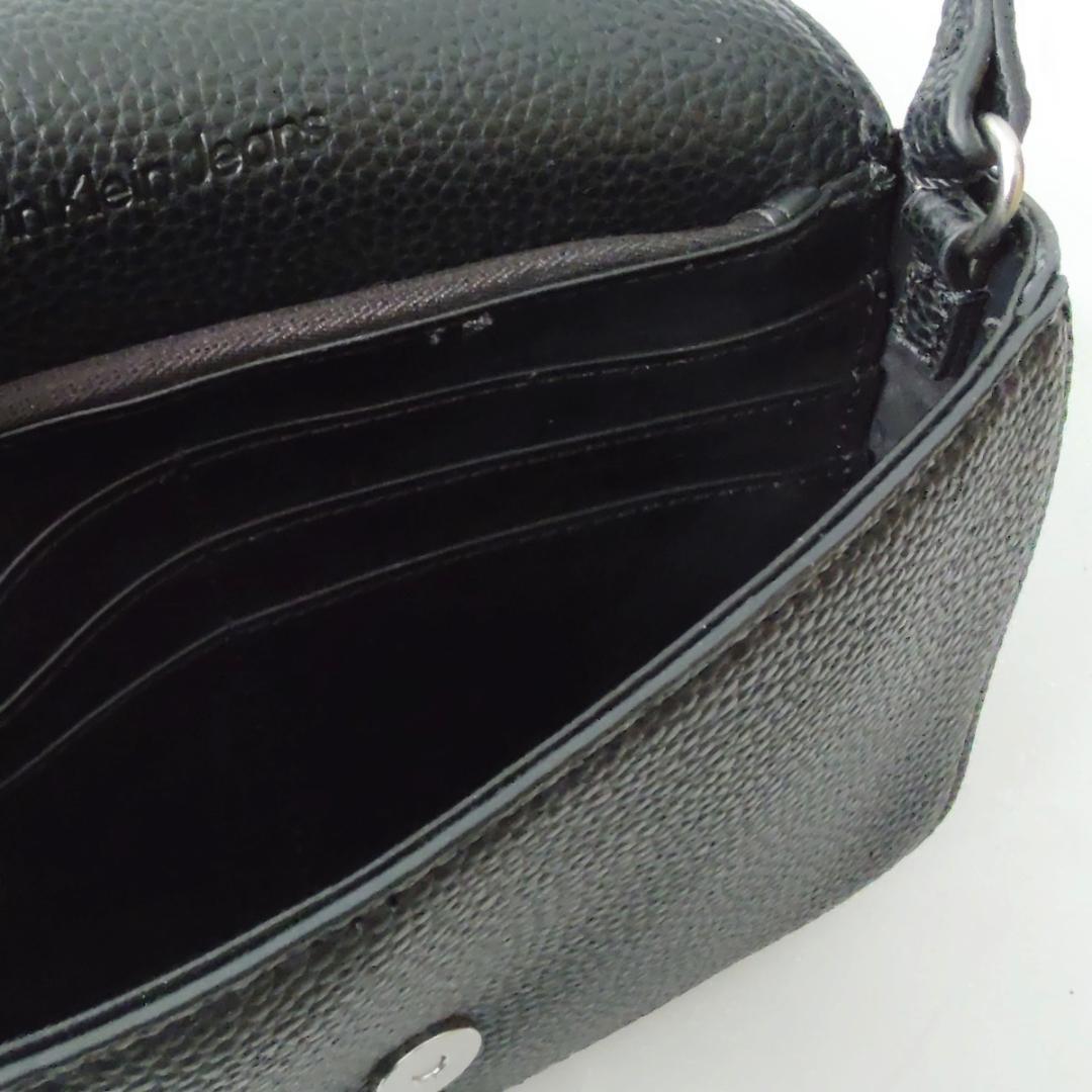 残1★【新品】CK ロゴ カルバンクライン チェーン クロスボディバッグ 黒