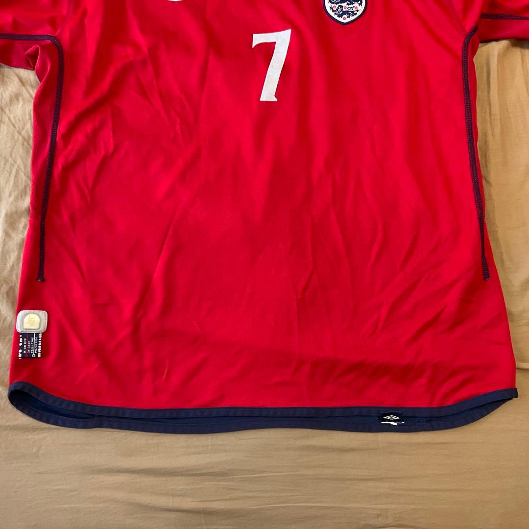 イングランド代表 BECKHAM 7 XL相当 シャツ　長袖　リバーシブル　刺繍