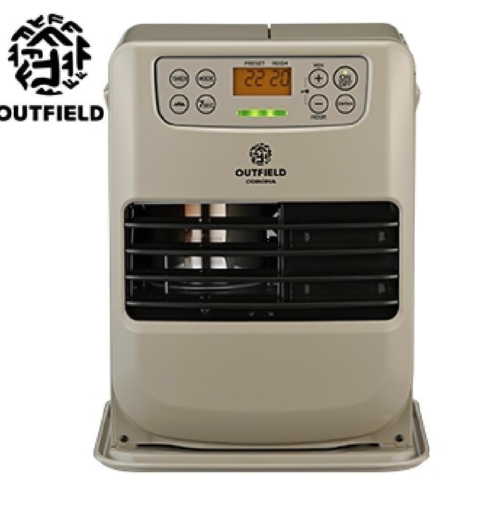 コロナストア限定ポータブル電源対応石油ファンヒーター（フィールドベージュ）