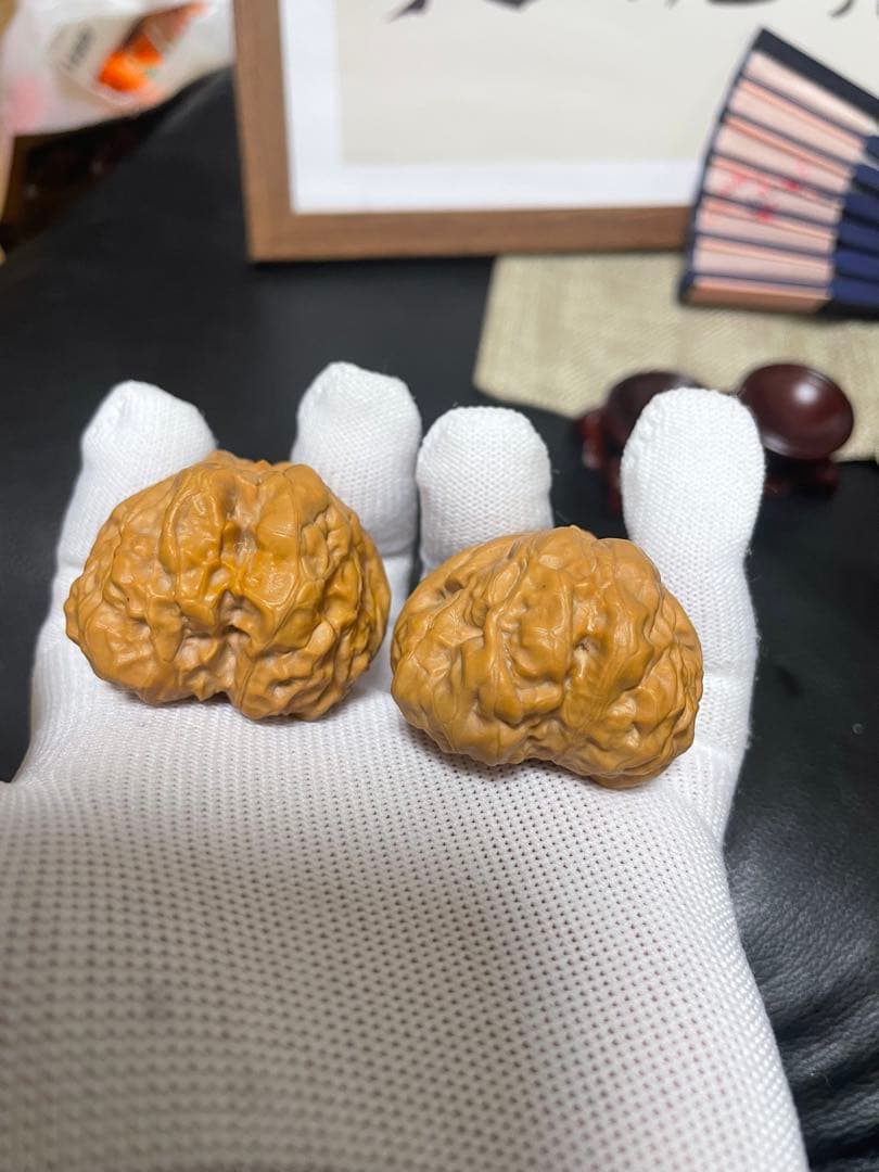 No.260遊ぶくるみ　文玩核桃 ❤️❤️❤️❤️三角箭毒蛙文玩袋　セット