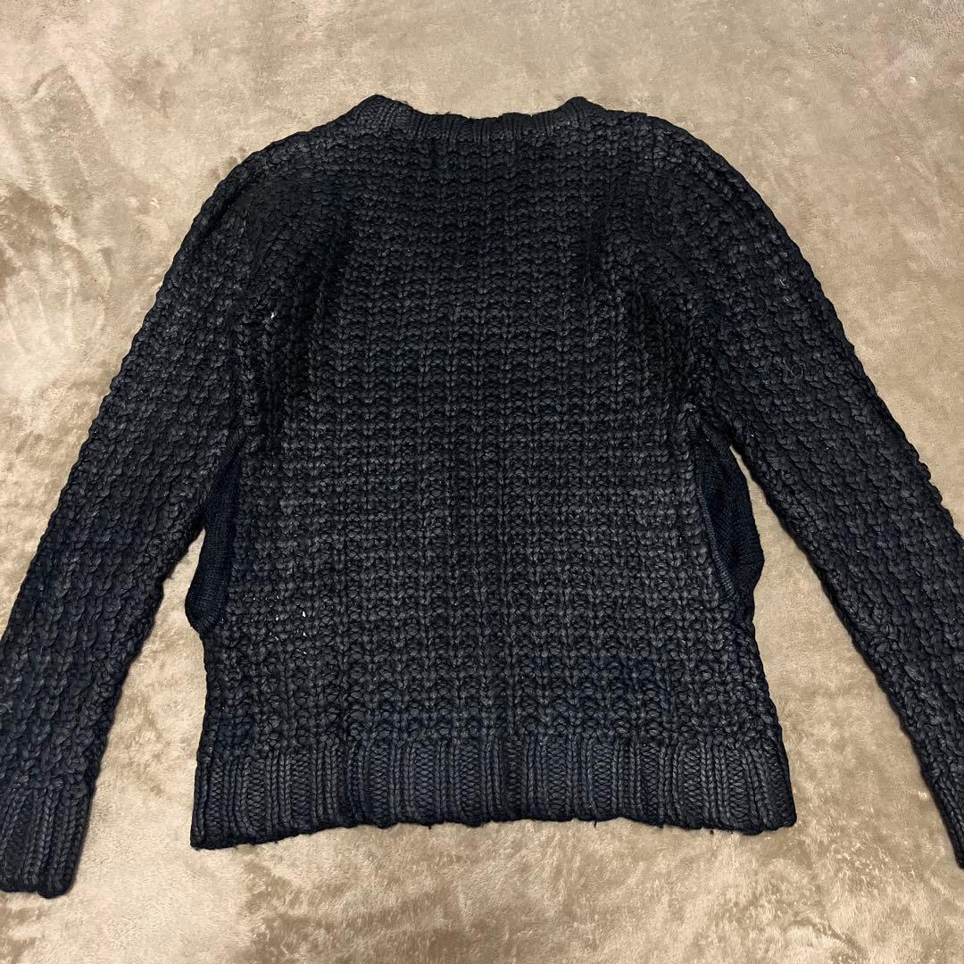 ROEN スカル刺繍 Ｖネックニットセーター PUNK y2k グランジ お兄系