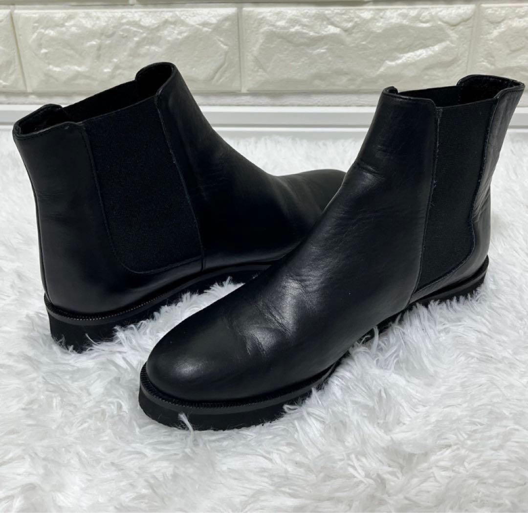 美品 ファビオルスコーニ サイドゴアブーツ ビブラムソール ブラック 23.5