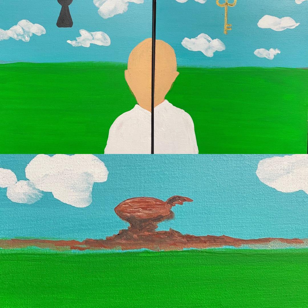 絵画『Door』アクリル絵画。3枚セット。