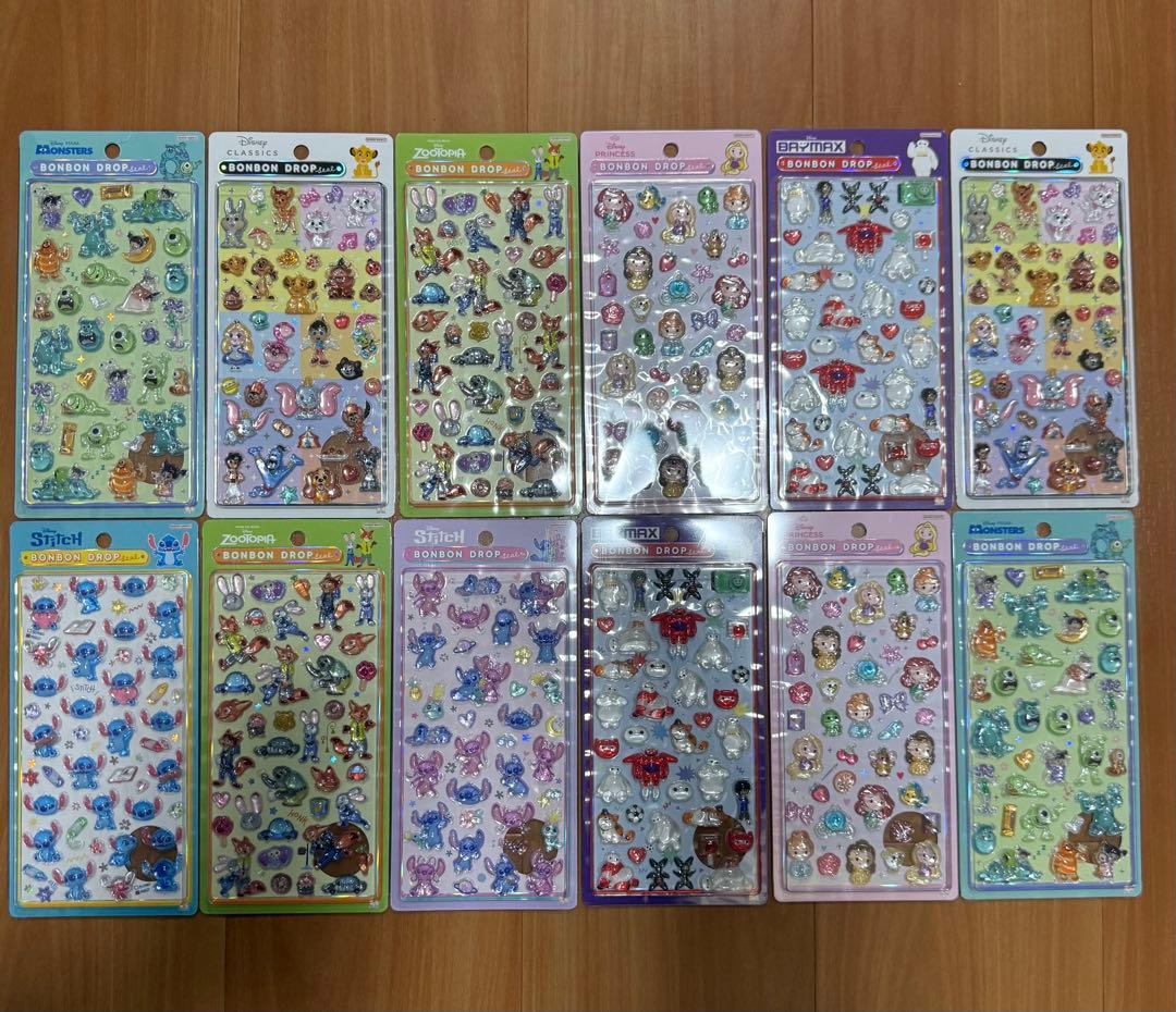 【公式】ディズニー ボンボンドロップシール 第2弾 12枚セット コンプリート