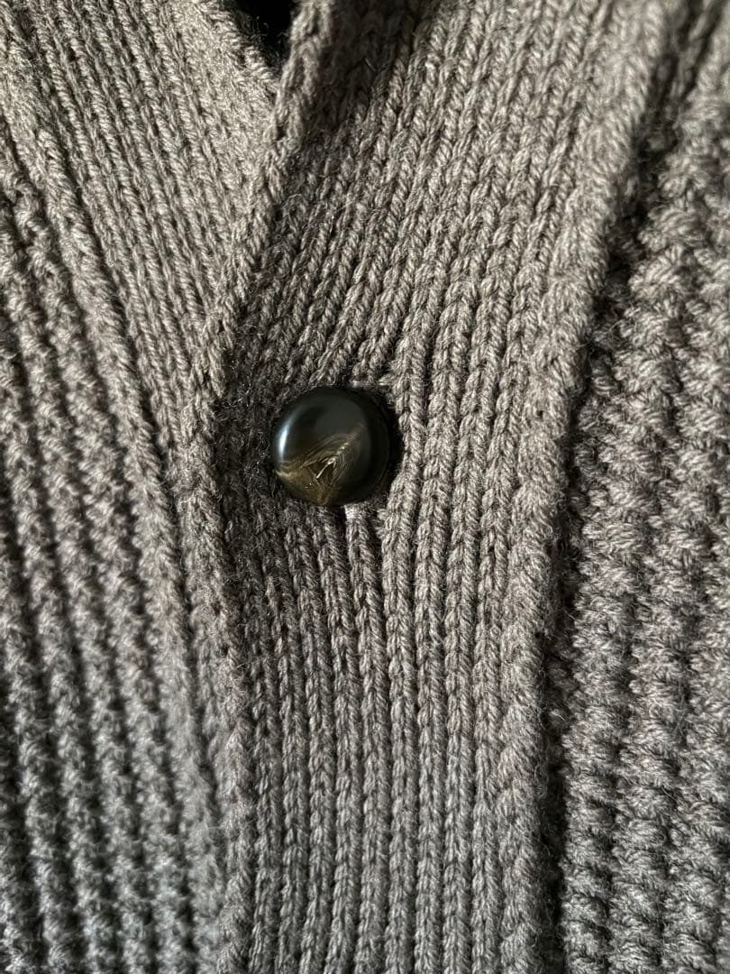 LARDINI ショールカラー ニットカーディガン