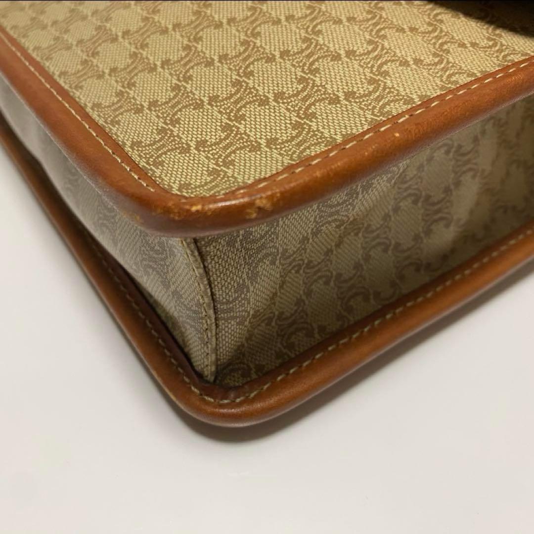 【美品✨】CELINEセリーヌ ショルダーバッグ マカダム柄 ブラウントリオンフ