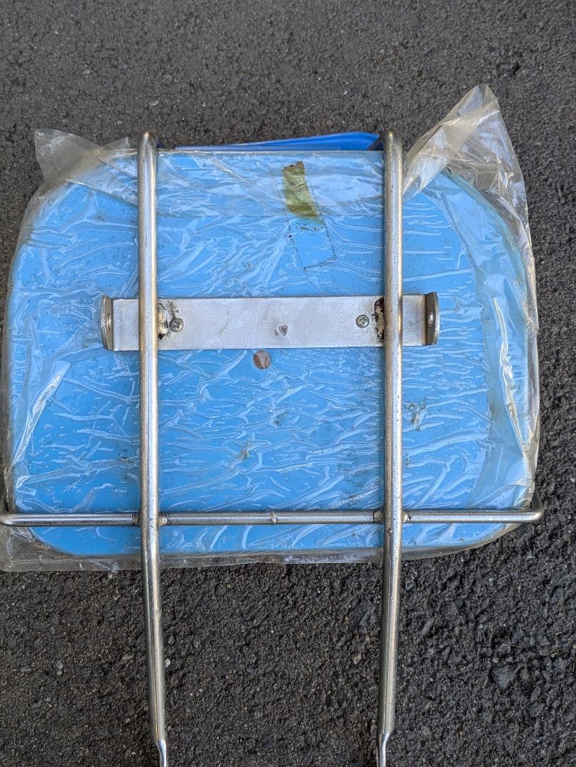 ♦昭和レトロ、青　パンダ自転車チャイルドシート 当時物 未使用品、ヴィンテージ