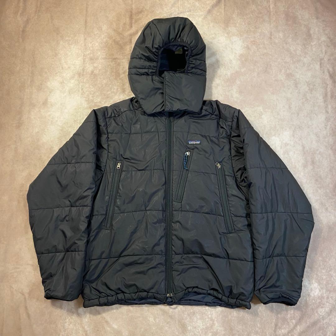 00s Patagonia パフジャケット ブラック L フード付き 2002年