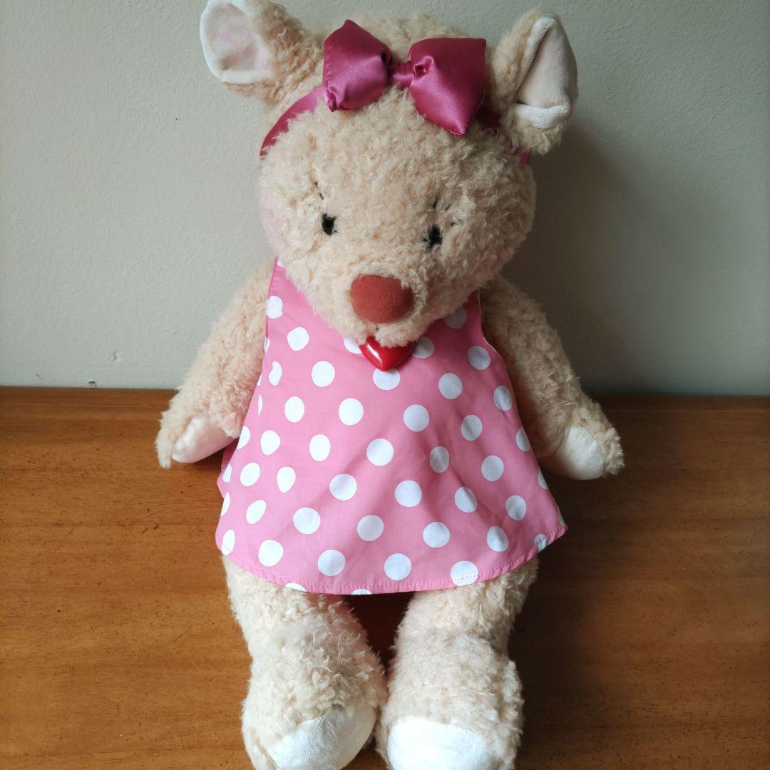 スージーズーぬいぐるみ　ドレッシー ジェシー　 LL サイズ 　水玉ドレス