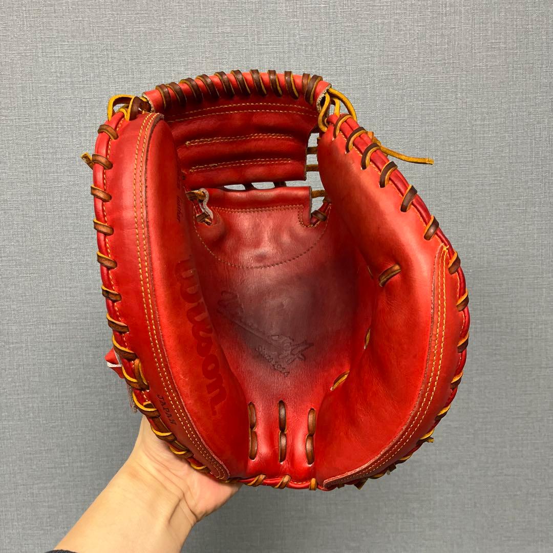 1043 ウィルソン スタッフ 型抜群 極美品 軟式 キャッチャーミット