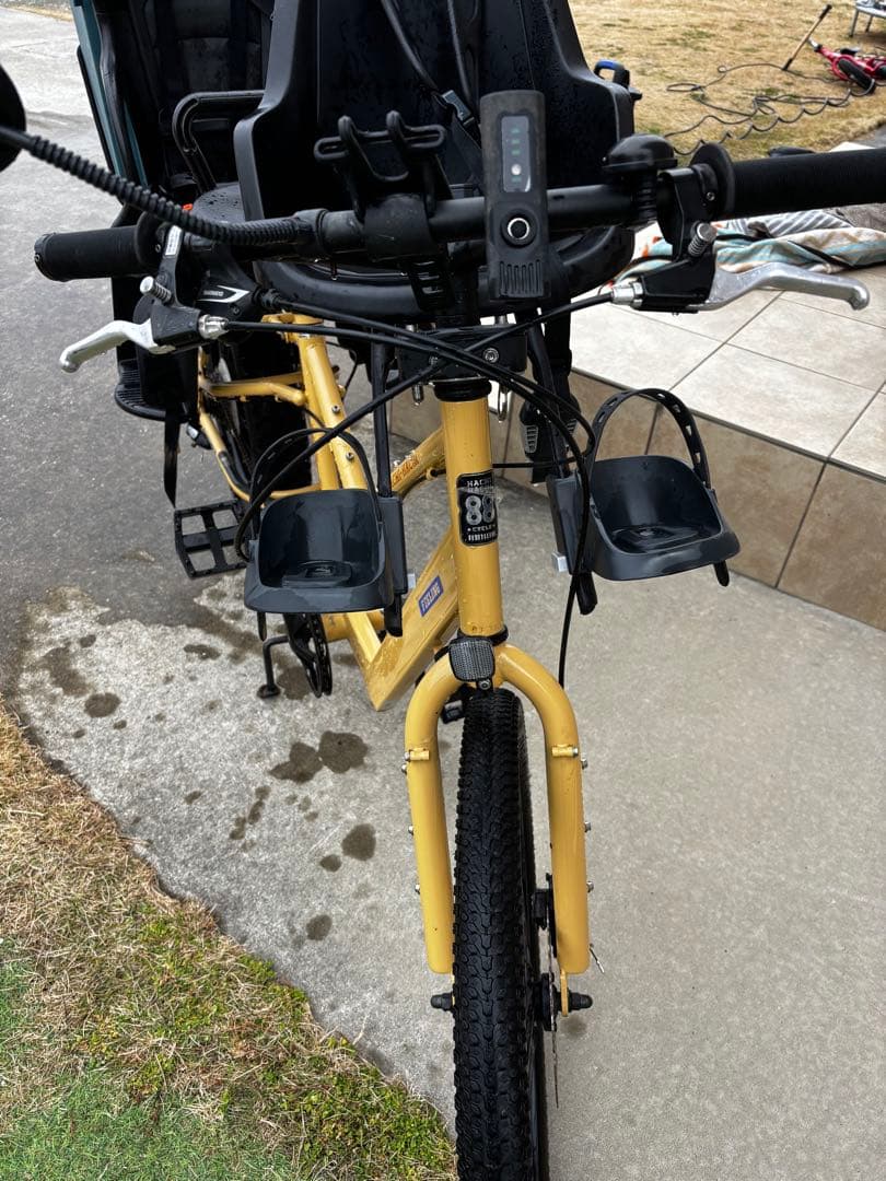 【豪華カスタム】88サイクル パパチャリ 子乗せ2人仕様 レインカバー・コンテナ