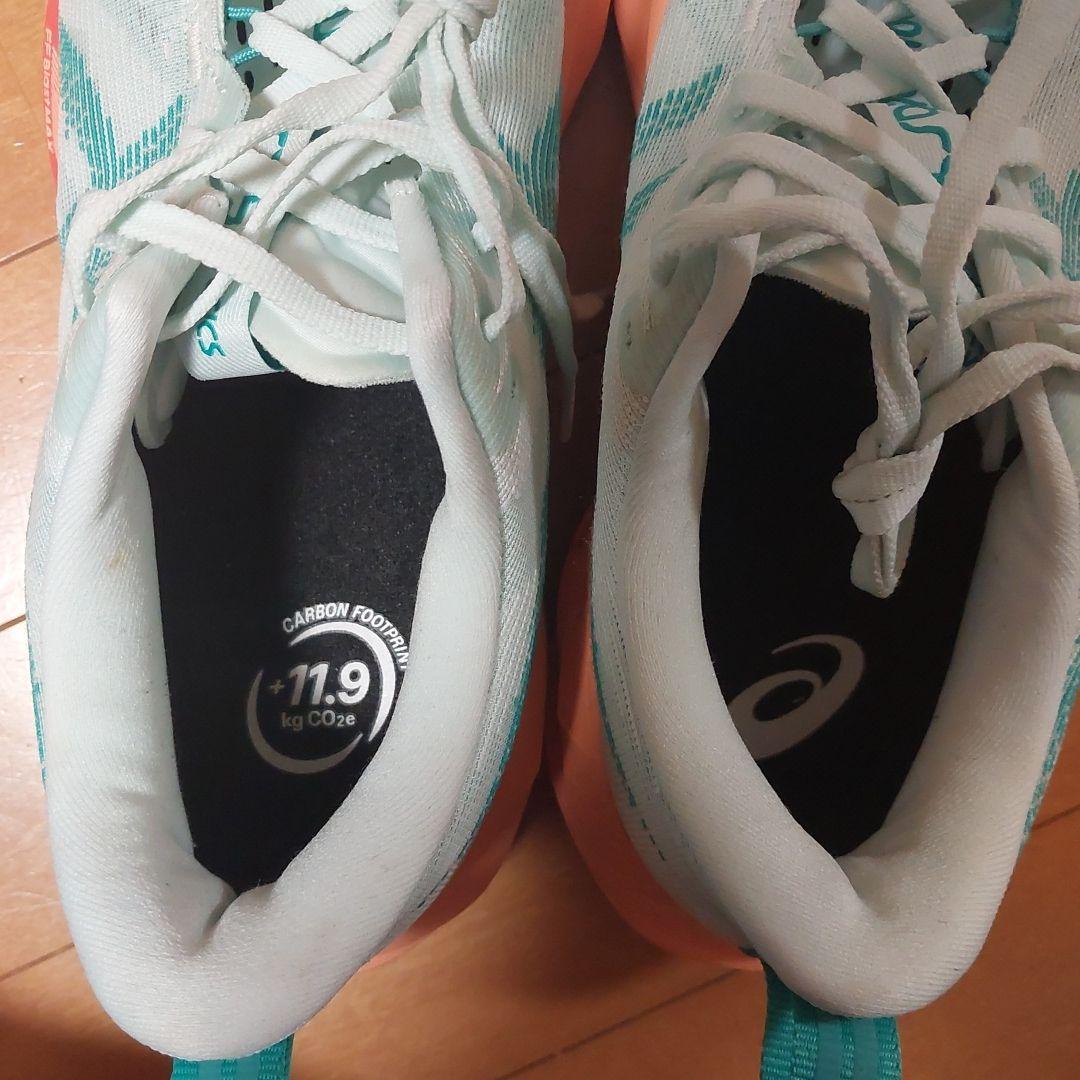 ノヴァブラスト5 ASICS ランニングシューズ アクア/オレンジ/26.5