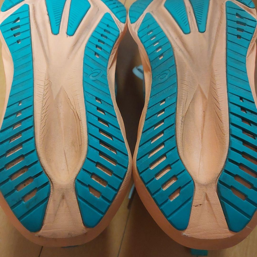 ノヴァブラスト5 ASICS ランニングシューズ アクア/オレンジ/26.5