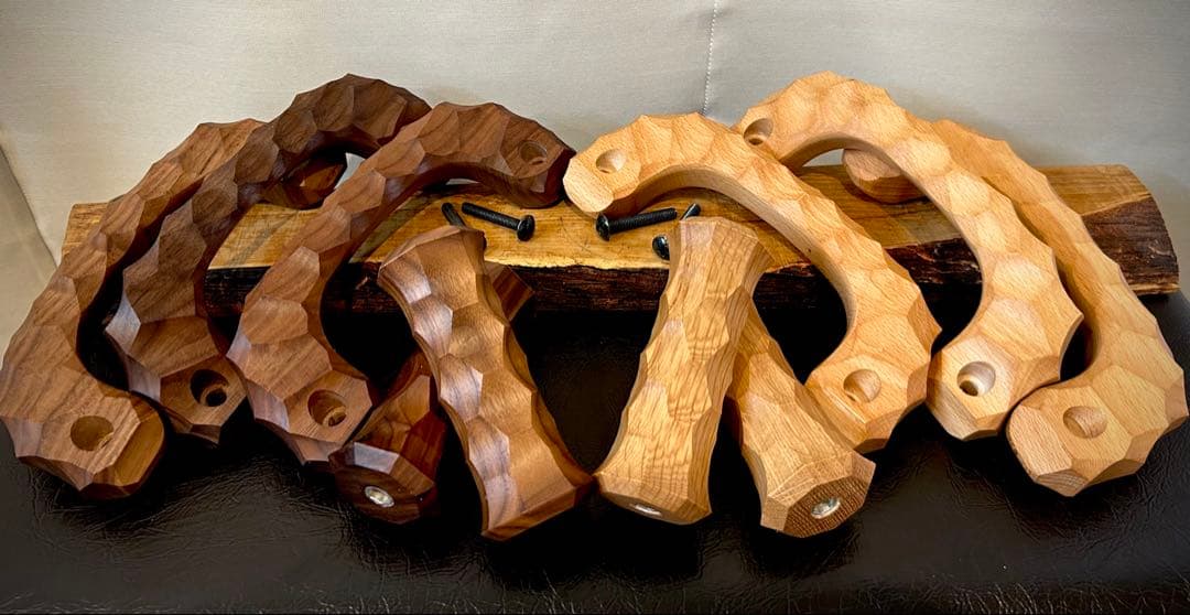 3本セット　アシストグリップ　35本目！！名栗加工　超絶極上激渋品　ハイエース