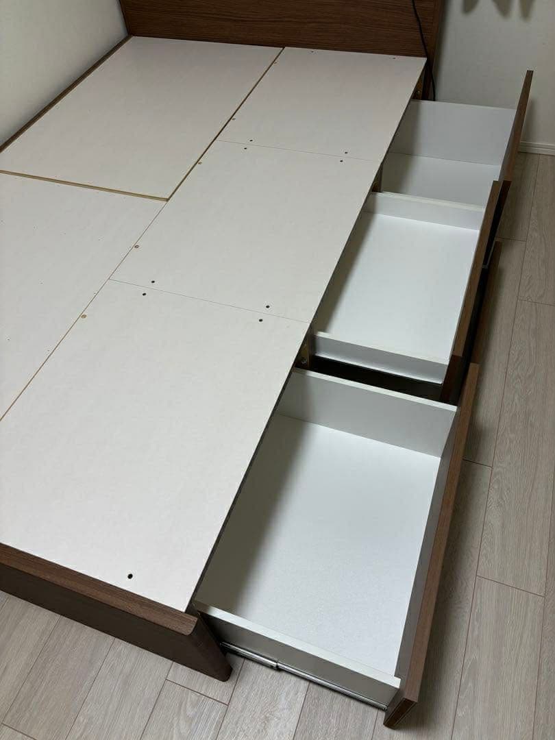 大阪京都限定 美品ニトリ 4収納シングルサイズベッドフレーム