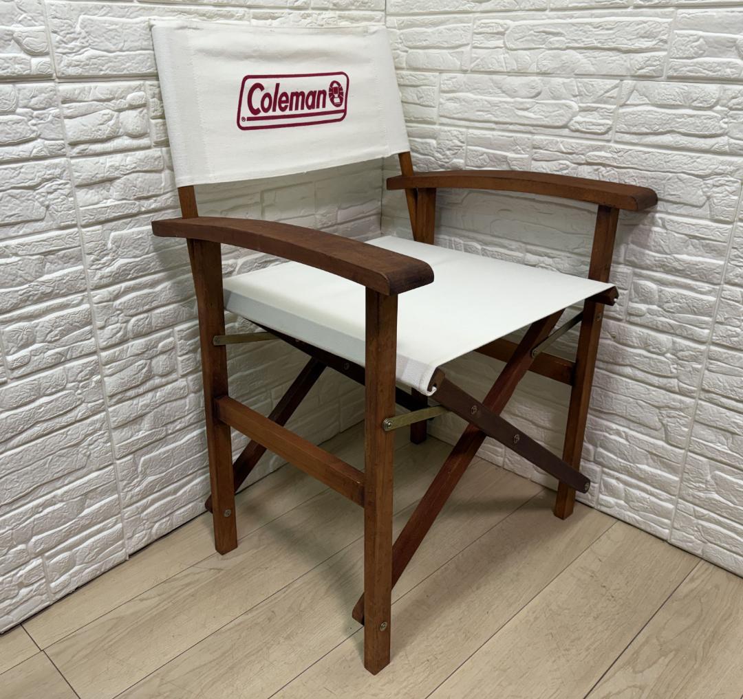 希少 未使用 Coleman コールマン ガーデン ウッドチェア 折りたたみ ②