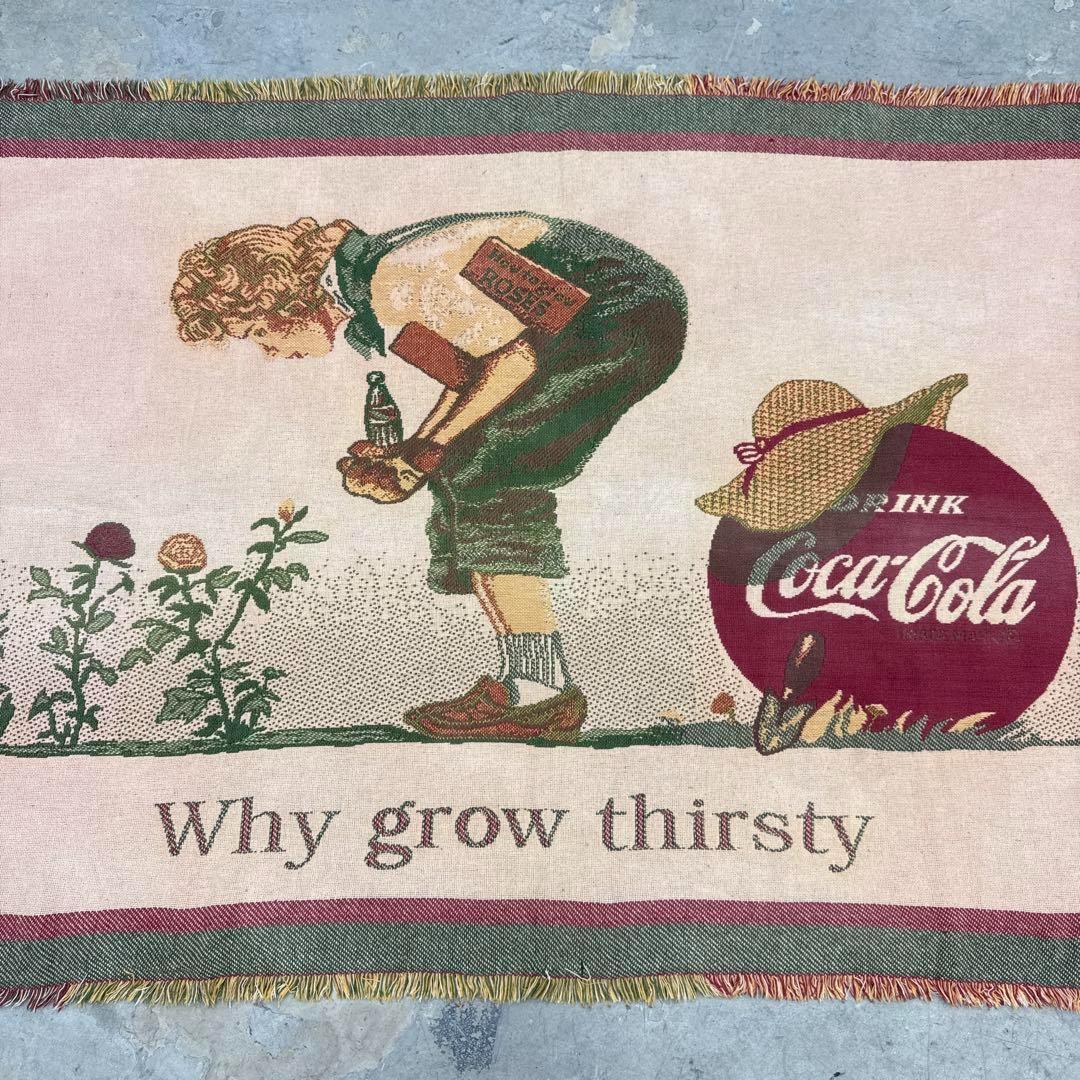 コカコーラ　マルチカバー　ソファーカバー　ヴィンテージラグ　118x175