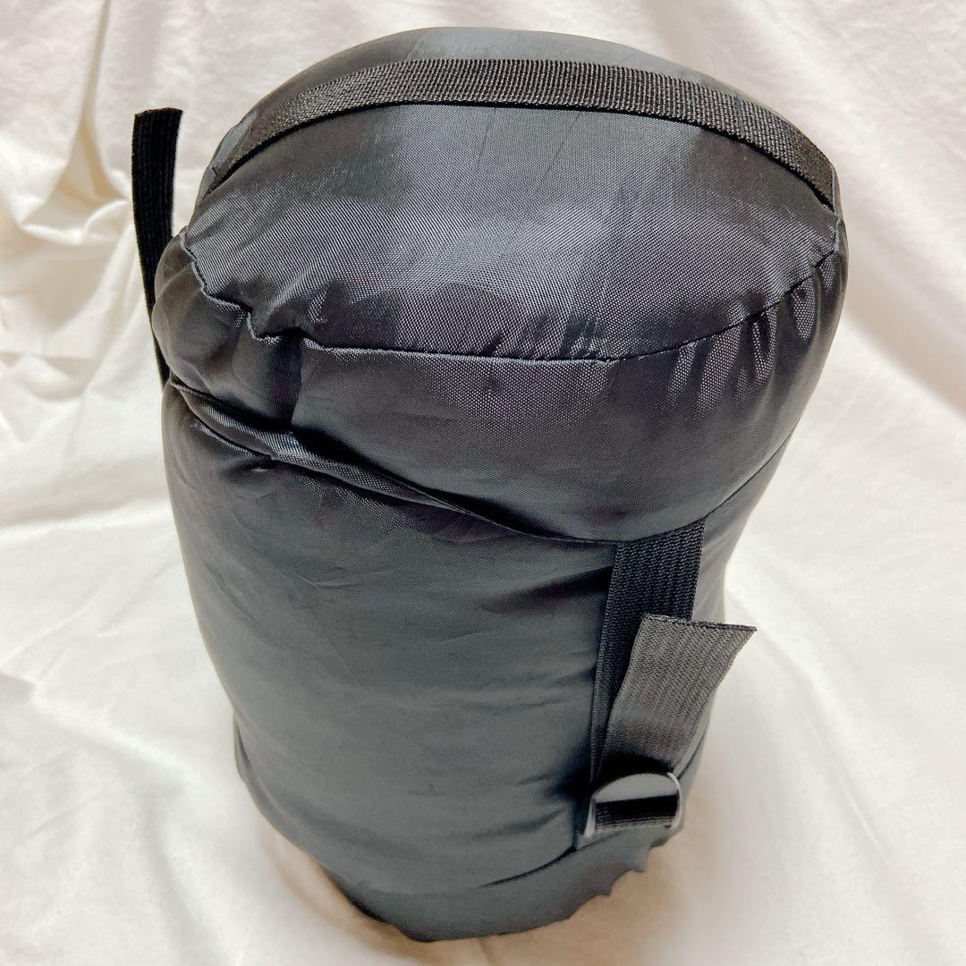 ダウンシュラフ 600FP 400g 寝袋 ダウン キャンプ マミー型ブラック