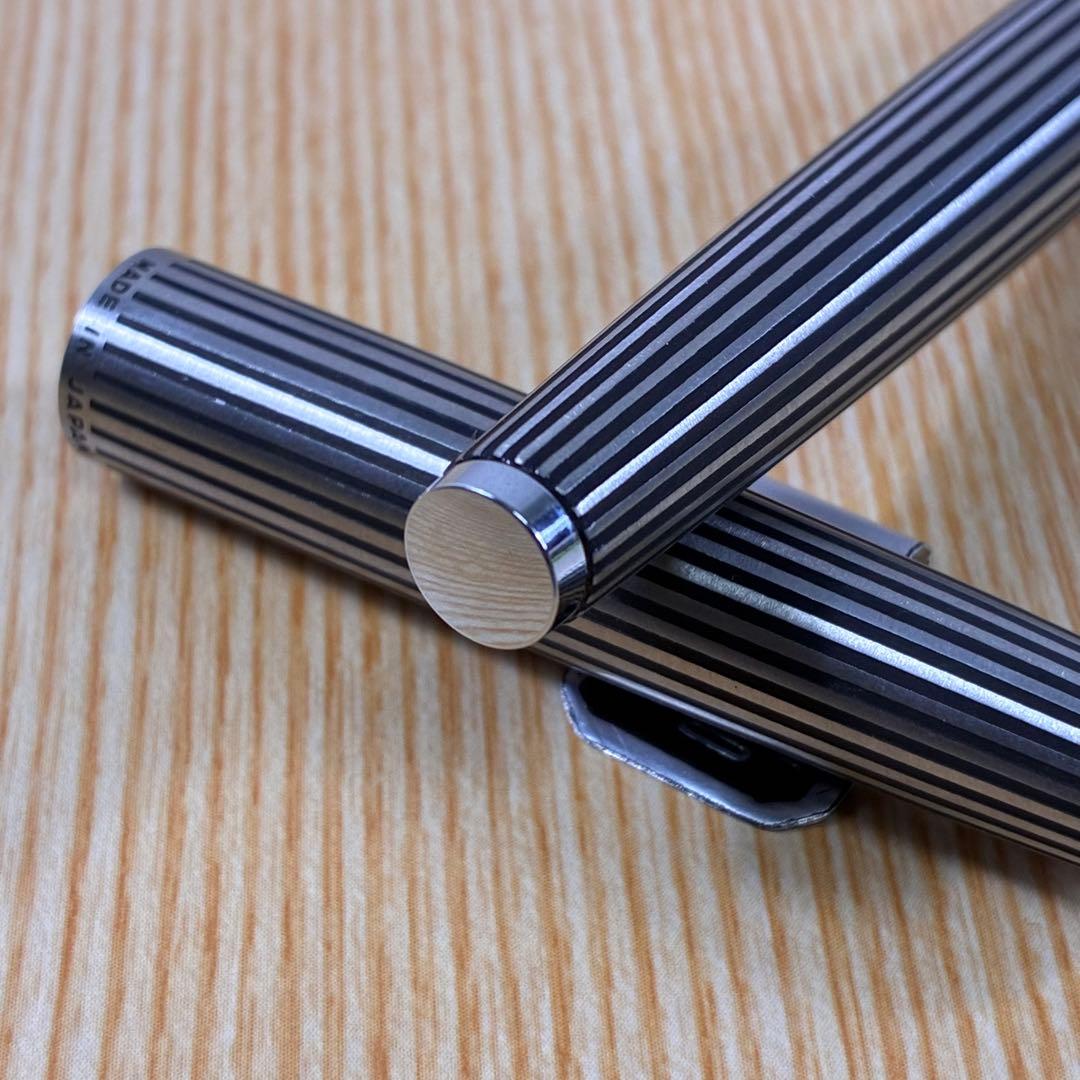 【希少】PILOT パイロット 万年筆 カスタムストライプ ペン先F 細字