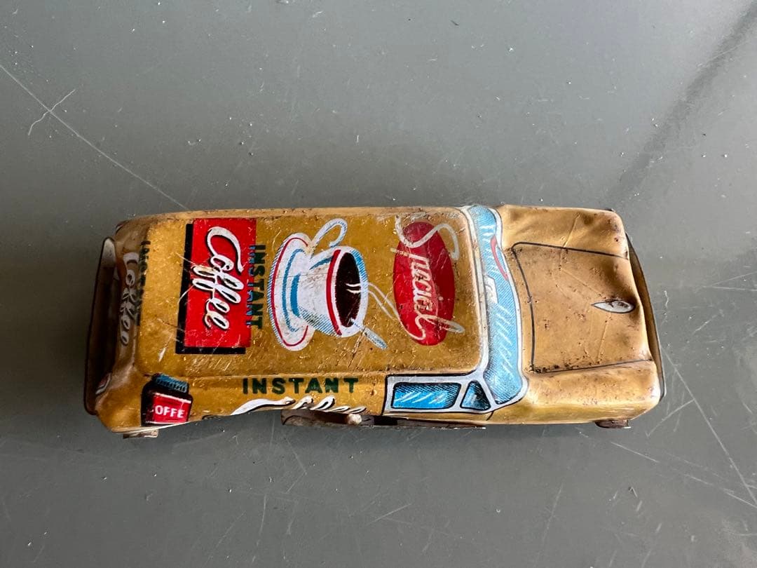 【O-835】ブリキ おもちゃ 車 バイク ポリス ゼンマイ 昭和レトロ