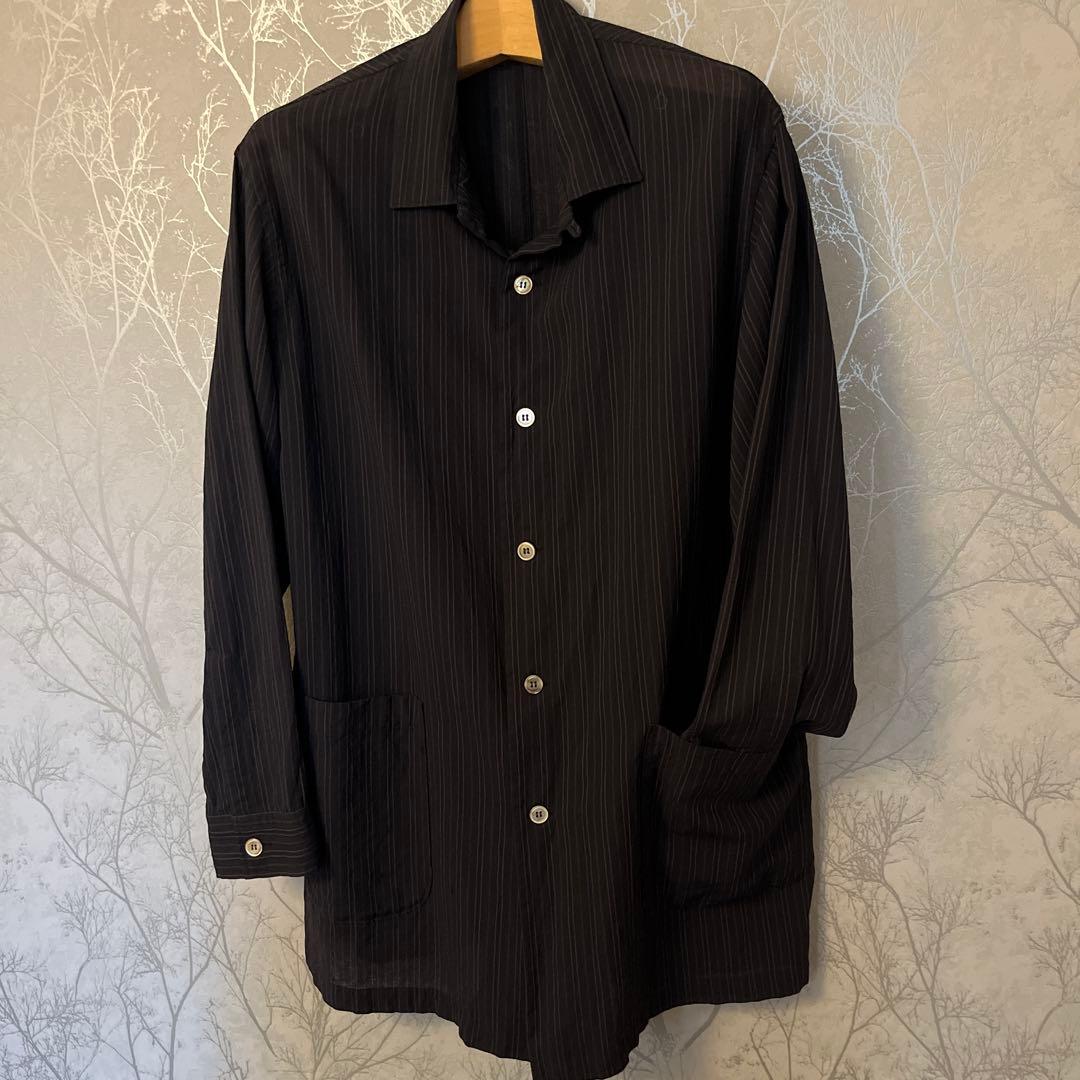 y'sfor men ストライプ柄 長袖ボタンシャツ 　M