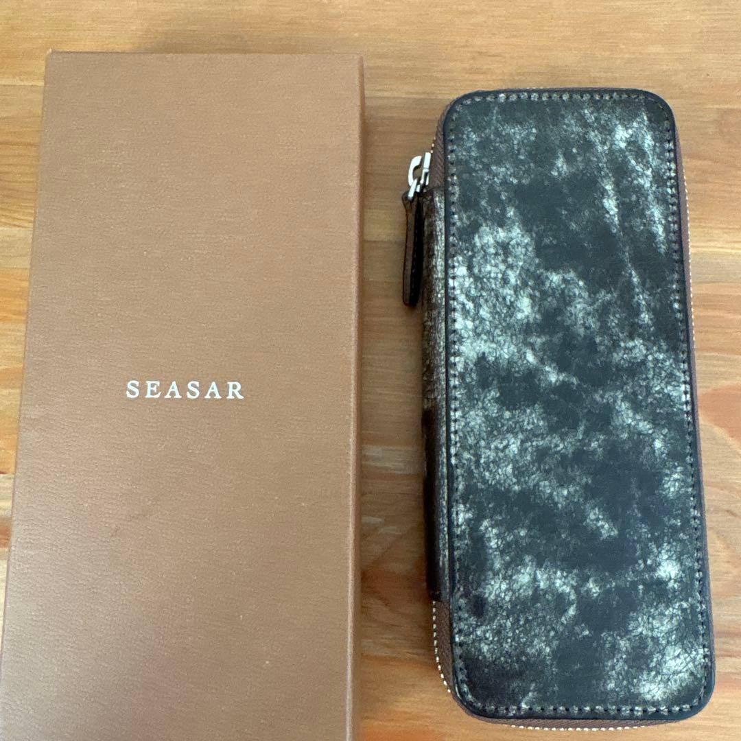 SEASAR Ductダクトペンケース　マルゴーフォグ　カスターニャ　レザー筆箱
