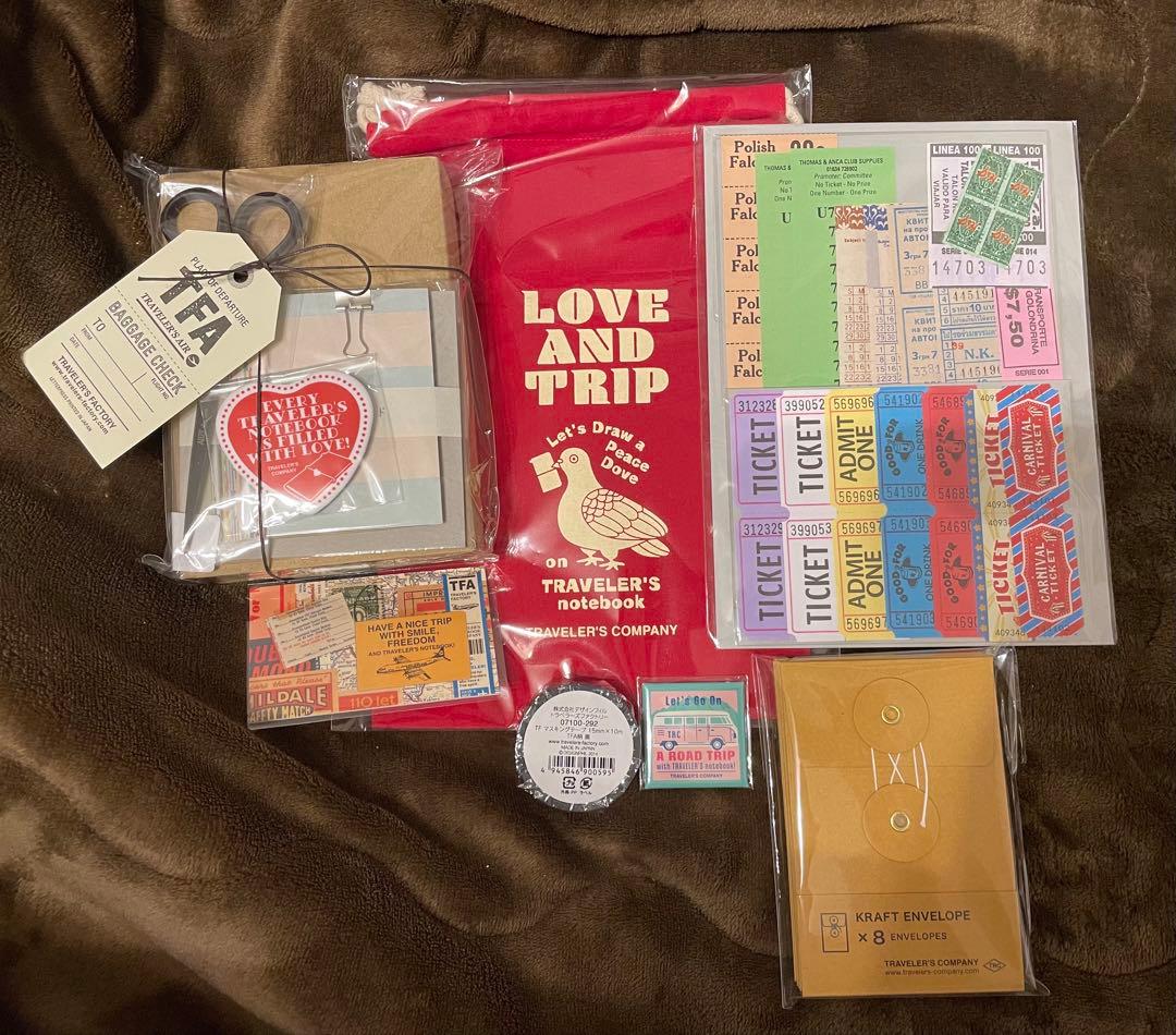 トラベラーズノート バレンタインギフトセット ツールボックス 紙もの マグネット