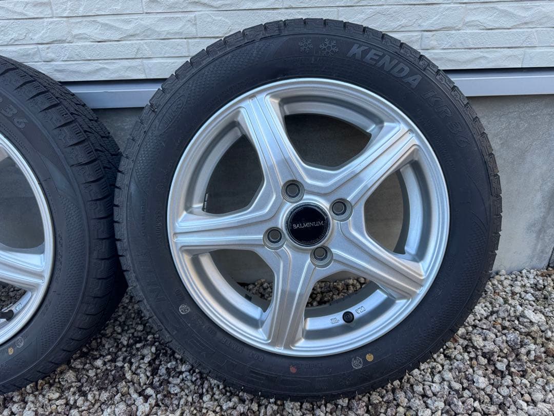 155-65-14アルミホイール付きスタッドレスタイヤ4本セット