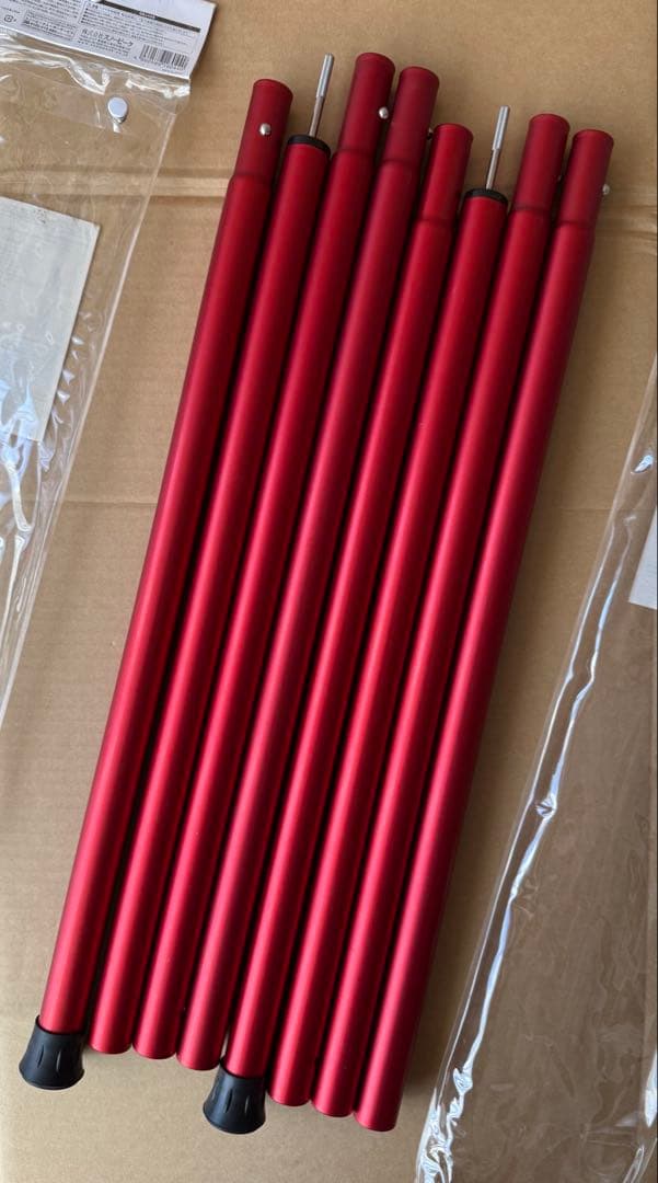 スノーピーク ウイングポール レッド 240 2本 ④ USED美品