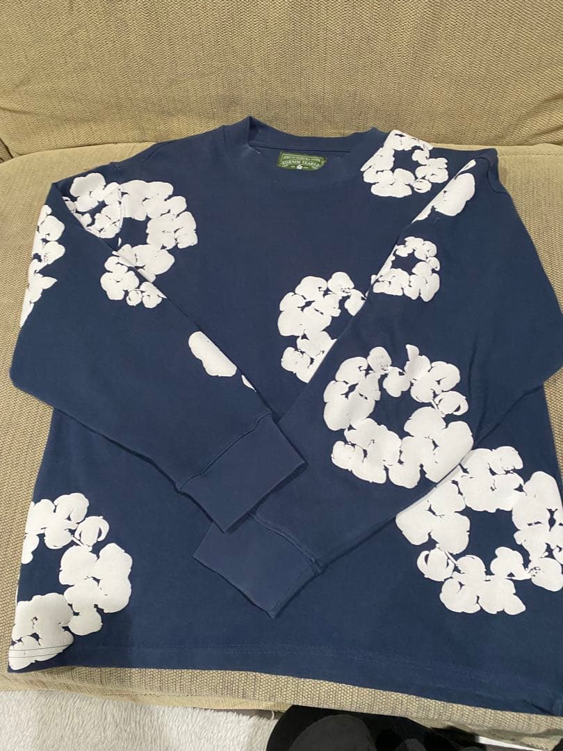 DENIM TEARS 花柄プリント スウェット S ロンT デニムティアーズ