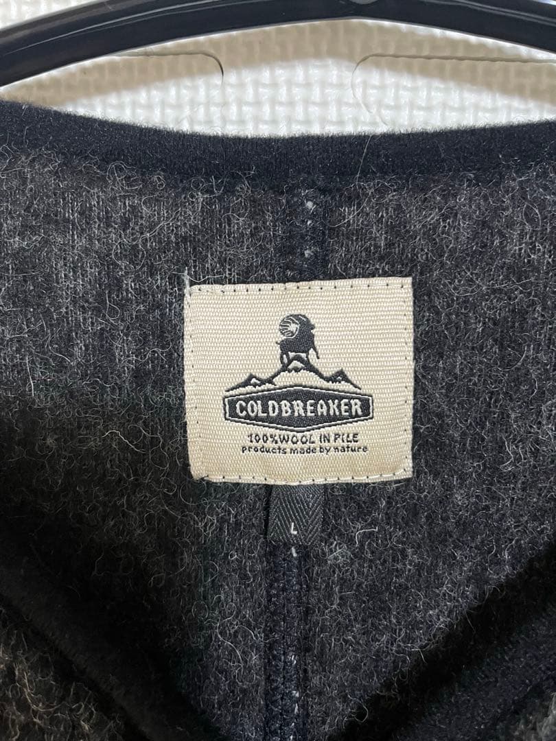 COLD BREAKER フリースベスト グレー