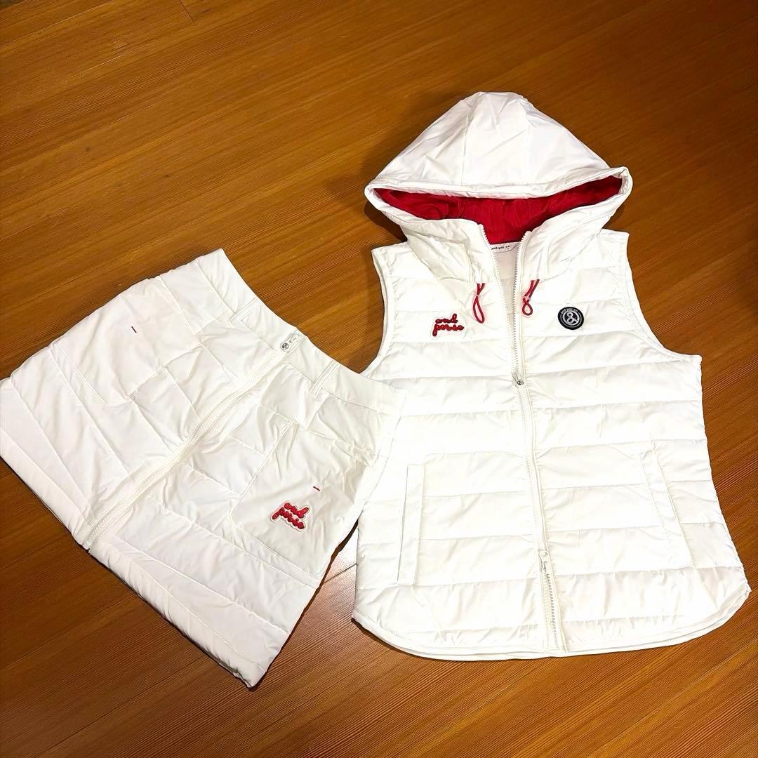 週末限定　♥︎アンパスィ♥︎ 中綿ベスト＆中綿スカートセット サイズＭ