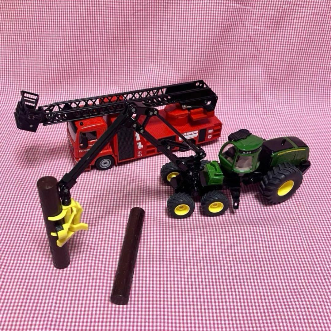 総額12100円Siku ジク消防車 ゴミ収集車 トレーラーアガツマミニショベル