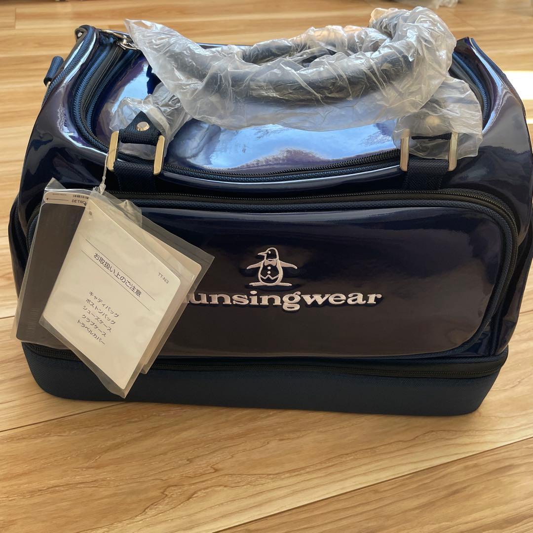 美品マンシングウェア ボストンバッグ　ネイビー　ゴルフ