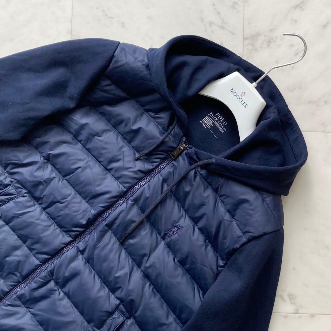 良品 POLO RALPH LAUREN ハイブリッド 切替 ダウンジャケット